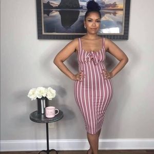 Mauve and white sundress